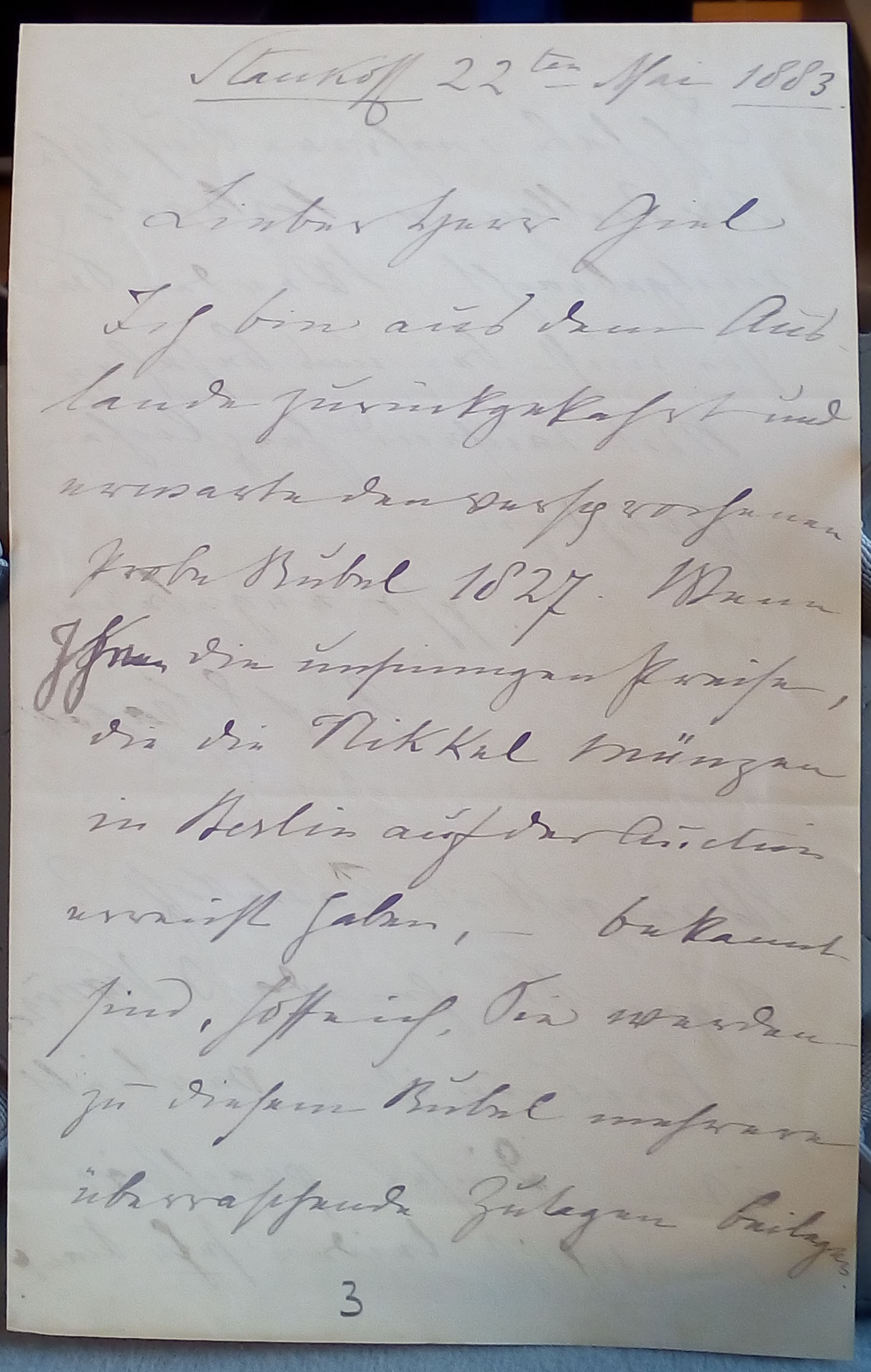 Письма Гуттен-Чапского. ОР РНБ Ф 914 Ед хр 117 Л 3.