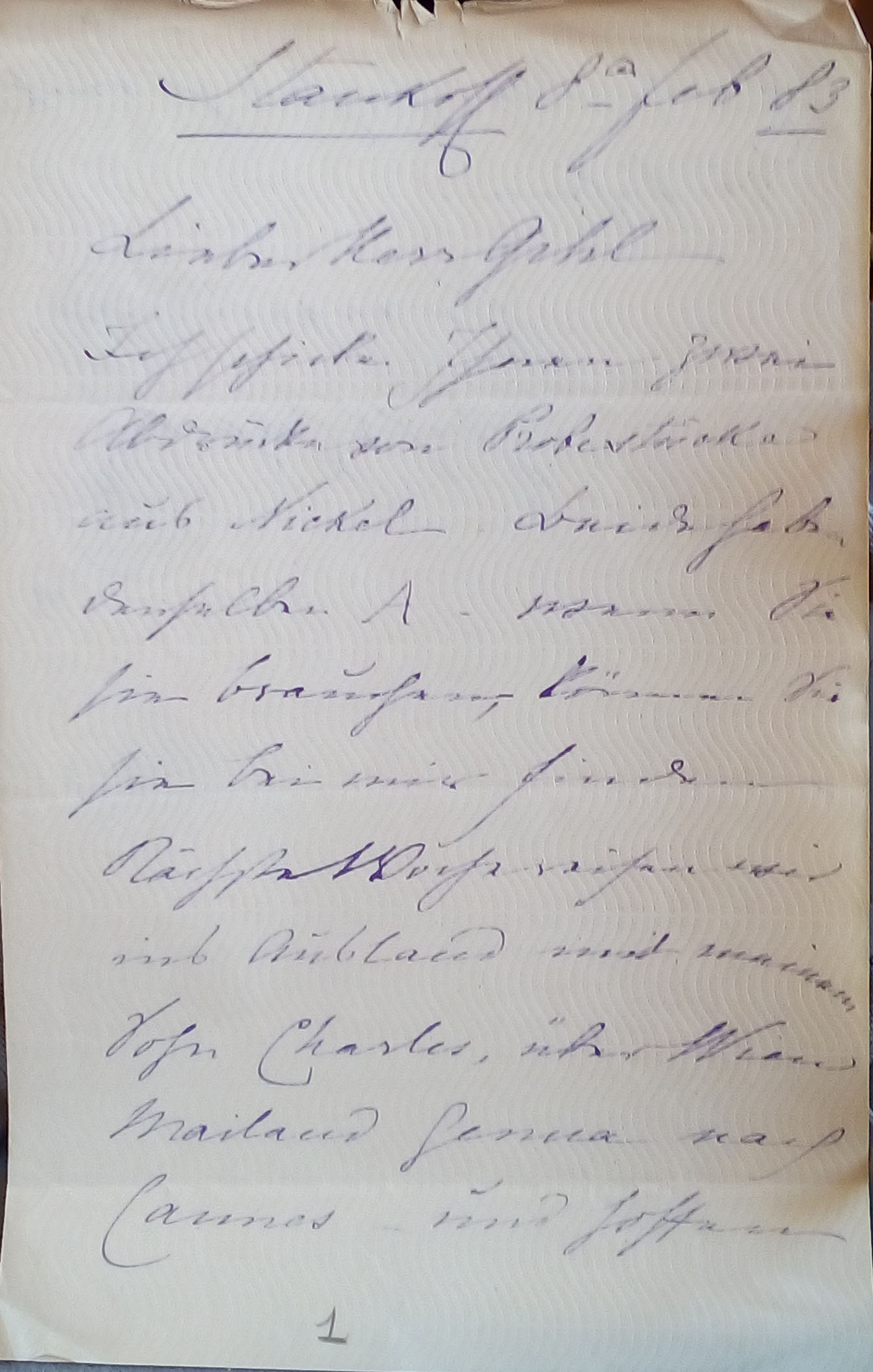Письма Гуттен-Чапского. ОР РНБ Ф 914 Ед хр 117 Л 1-2.